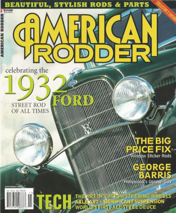 AMERICAN RODDER 2002 NOV - DEUCE SPECIAL, GEORGE BARRIS, CUSTOM STEERING WHEELS